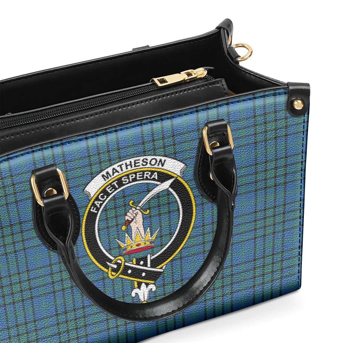 Matheson Hunting Ancient Tartan Crest Leather Handbag