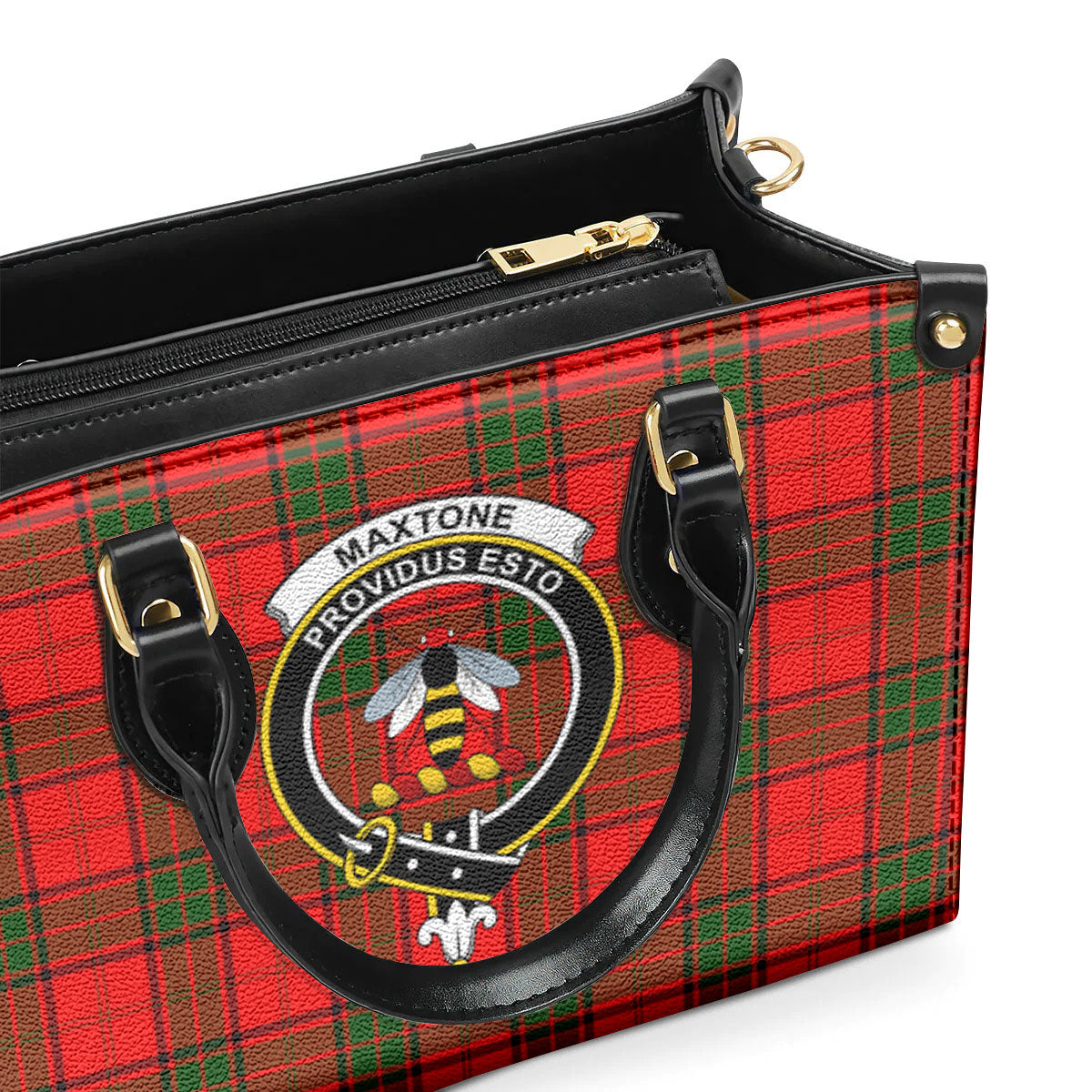 Maxtone Tartan Crest Leather Handbag