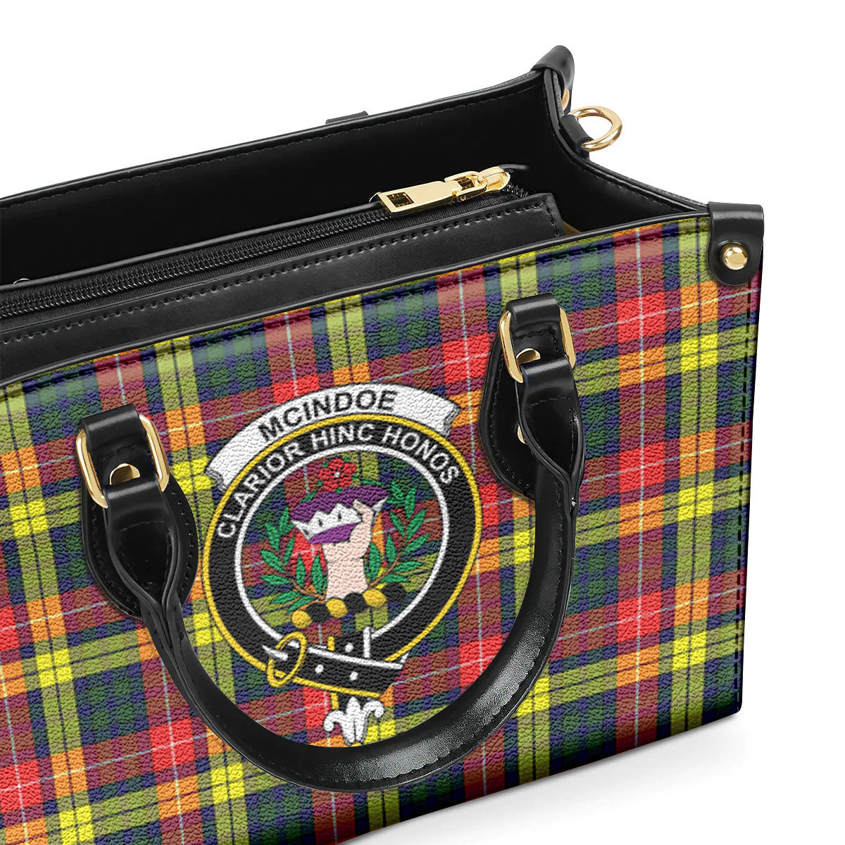 McIndoe Tartan Crest Leather Handbag