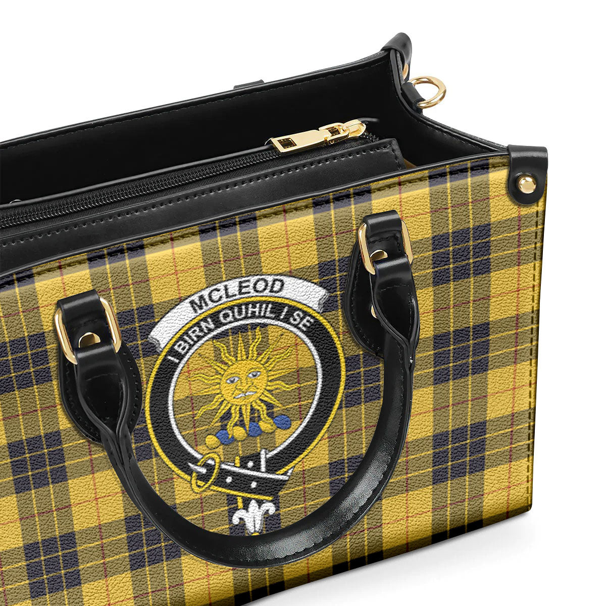 McLeod of Lewis Ancient Tartan Crest Leather Handbag