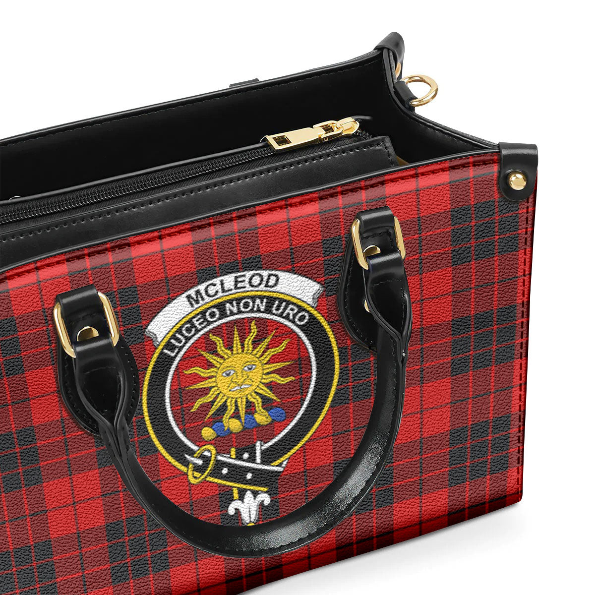 McLeod of Raasay Tartan Crest Leather Handbag