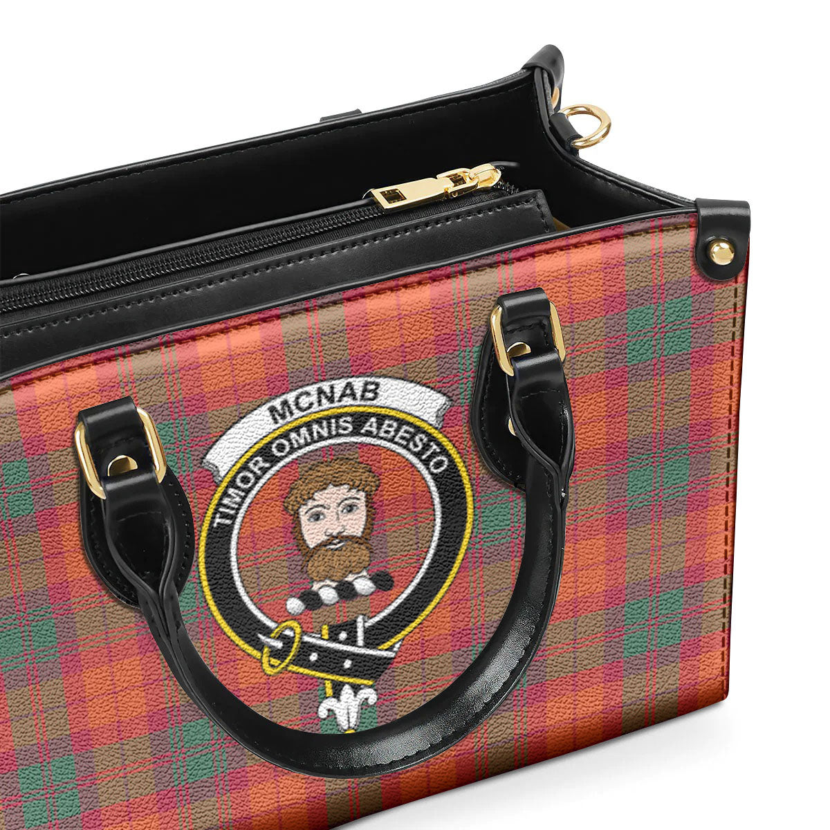 McNab Ancient Tartan Crest Leather Handbag