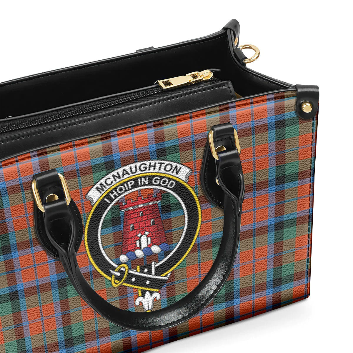 McNaughton Ancient Tartan Crest Leather Handbag