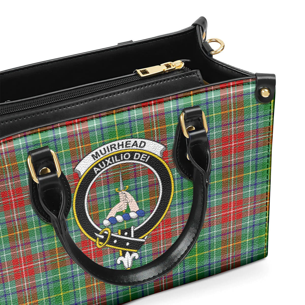 Muirhead Tartan Crest Leather Handbag