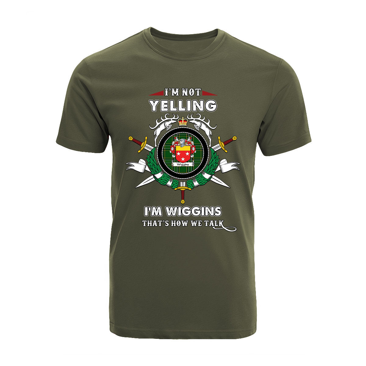 Wiggins Tartan Crest T-shirt - I'm not yelling style