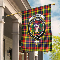 Harper Tartan Crest Garden Flag