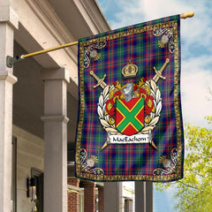 MacEachern Tartan Crest Garden Flag - Celtic Thistle Style