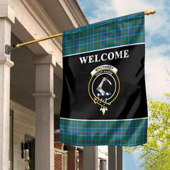 MacHardy Ancient Tartan Crest Black Garden Flag