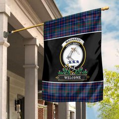 MacHardy Modern Tartan Crest Garden Flag - Welcome Style