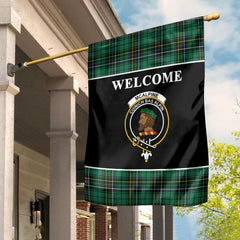 McAlpine Ancient Tartan Crest Black Garden Flag