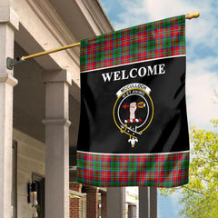 McCulloch Tartan Crest Black Garden Flag