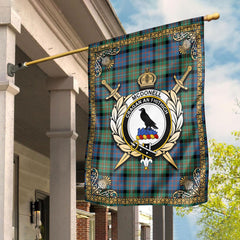 McDonell Ancient Tartan Crest Garden Flag - Celtic Thistle Style