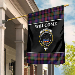 McDonell Modern Tartan Crest Black Garden Flag