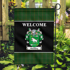 Handley Tartan Crest Black Garden Flag