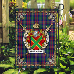 MacEachern Tartan Crest Garden Flag - Celtic Thistle Style