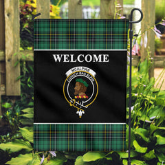 McAlpine Ancient Tartan Crest Black Garden Flag