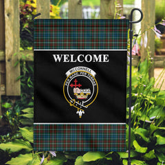 McConnell Tartan Crest Black Garden Flag