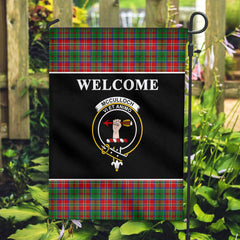 McCulloch Tartan Crest Black Garden Flag