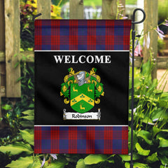 Robinson Dress Tartan Crest Black Garden Flag