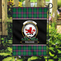 Young Modern Tartan Crest Garden Flag - Welcome Style