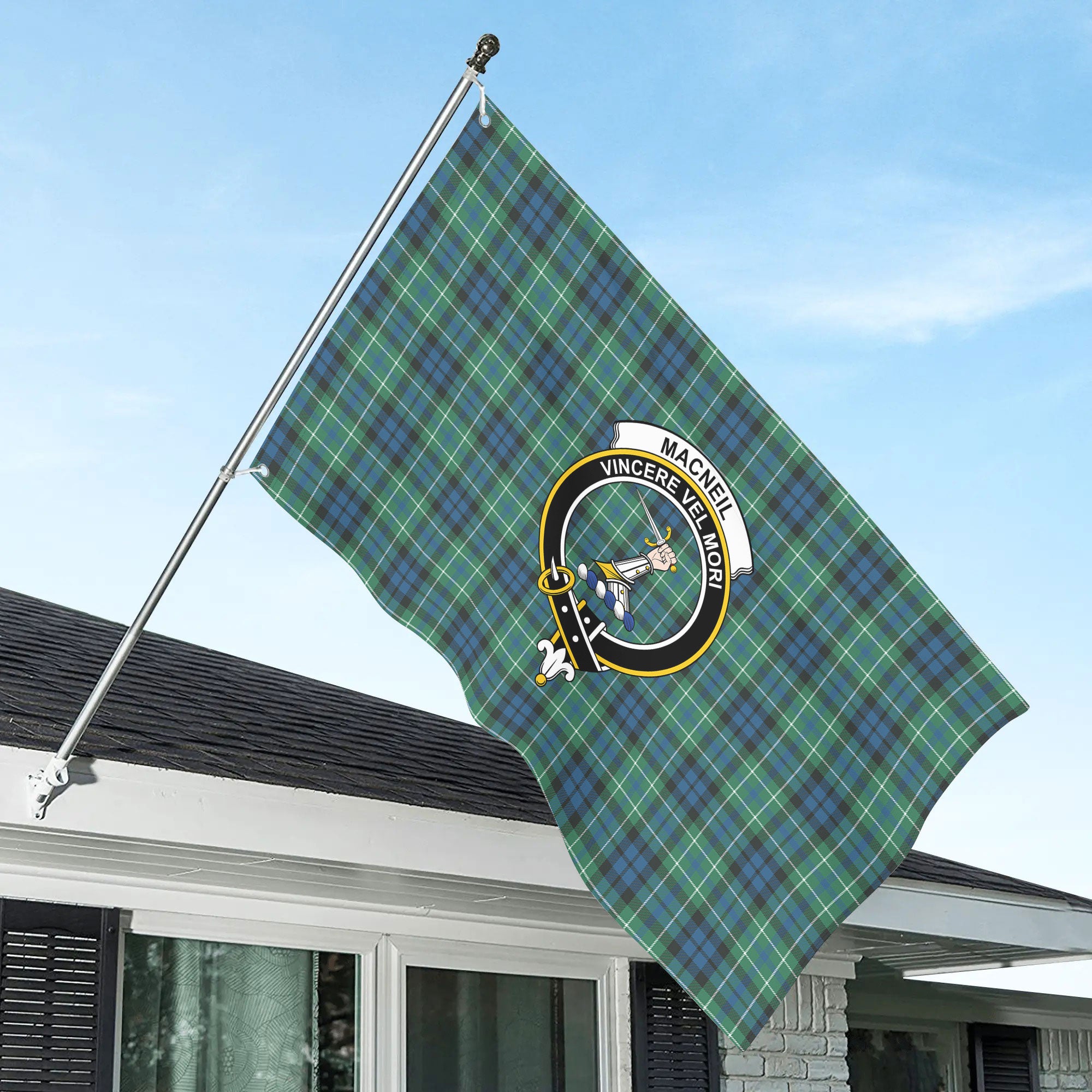 MacNeil of Colonsay Ancient Tartan Crest House Flag