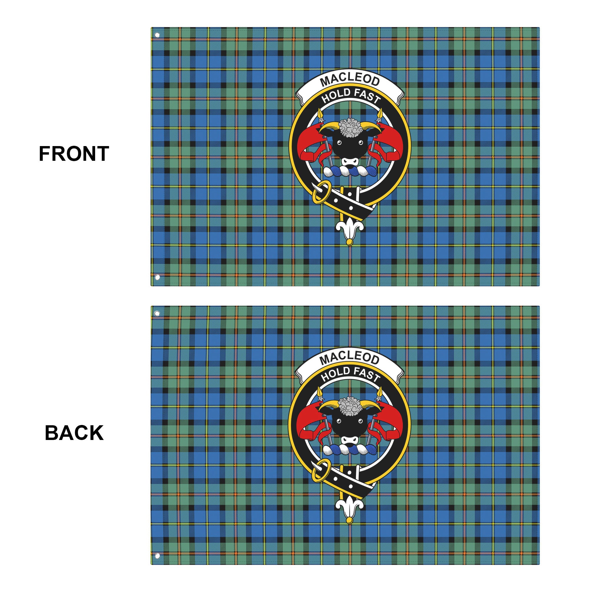 MacLeod of Harris Ancient Tartan Crest House Flag