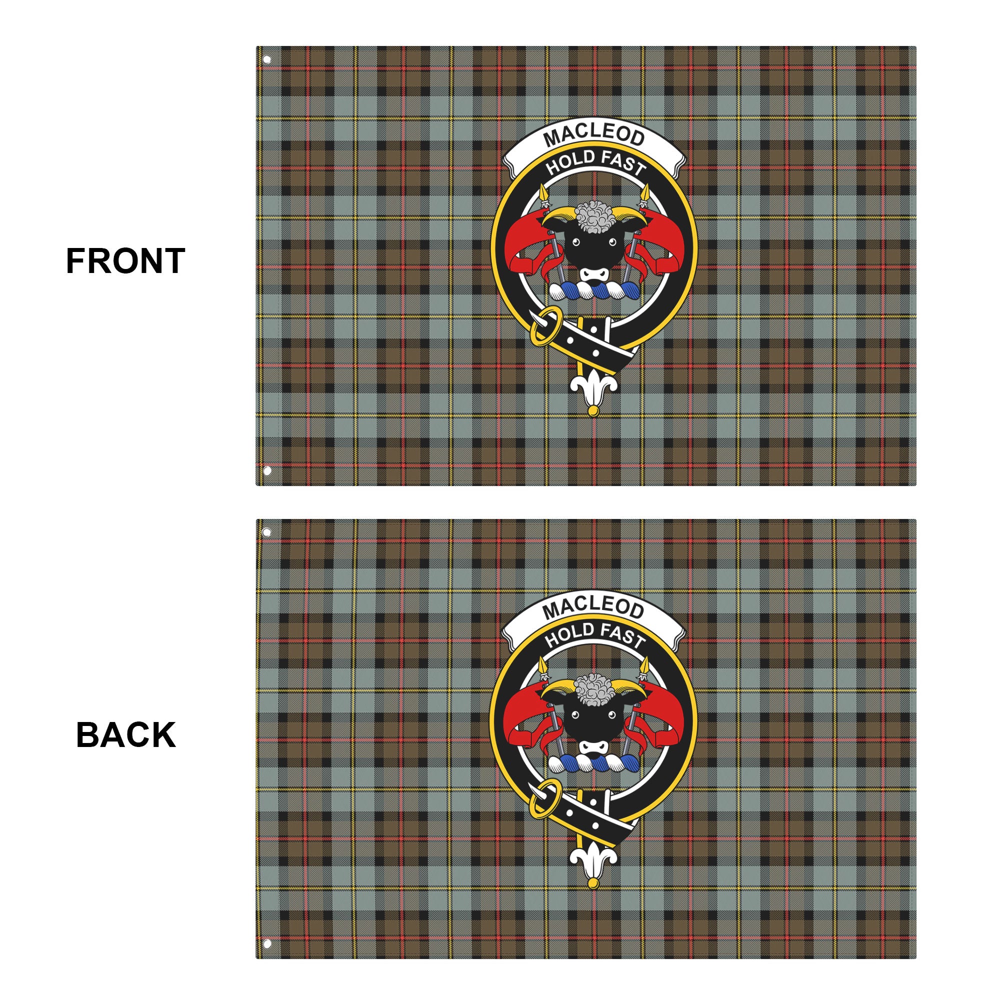 MacLeod of Harris Weathered Tartan Crest House Flag