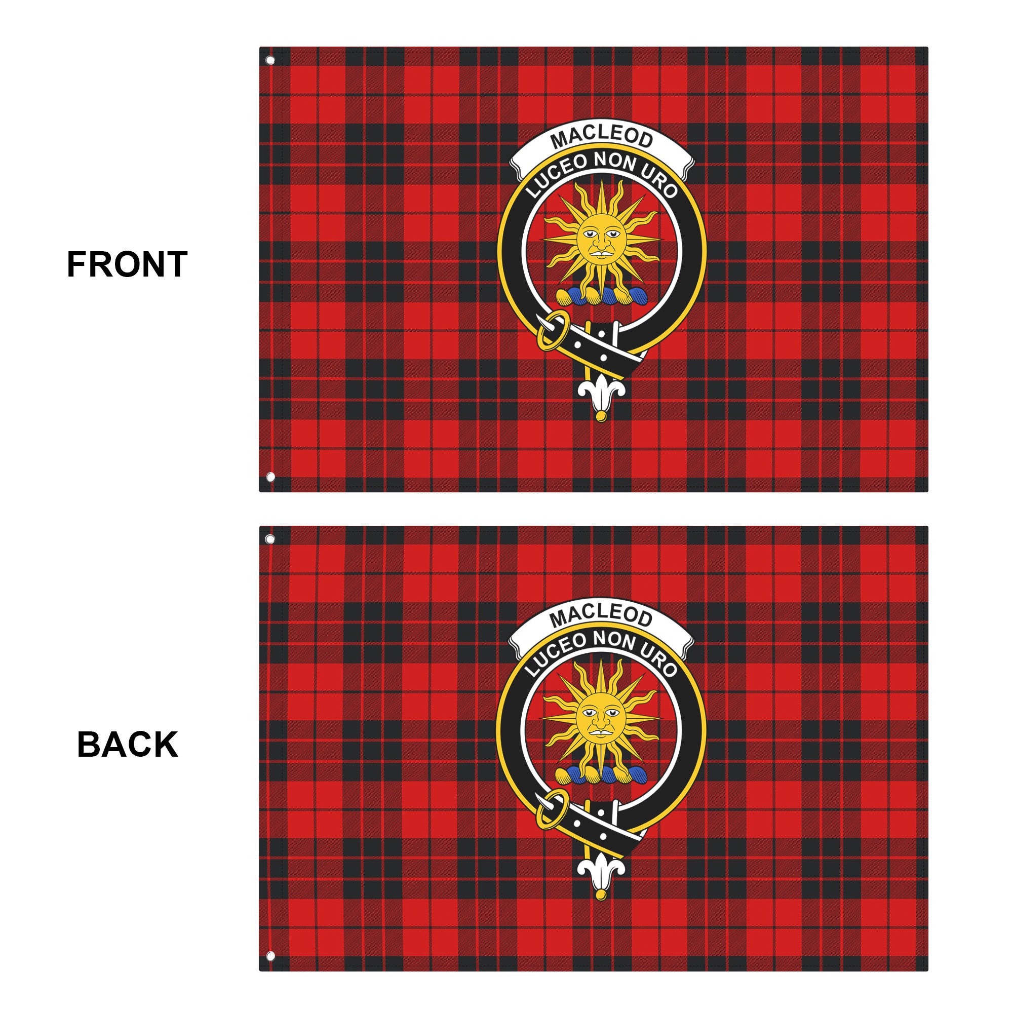 MacLeod of Raasay Tartan Crest House Flag