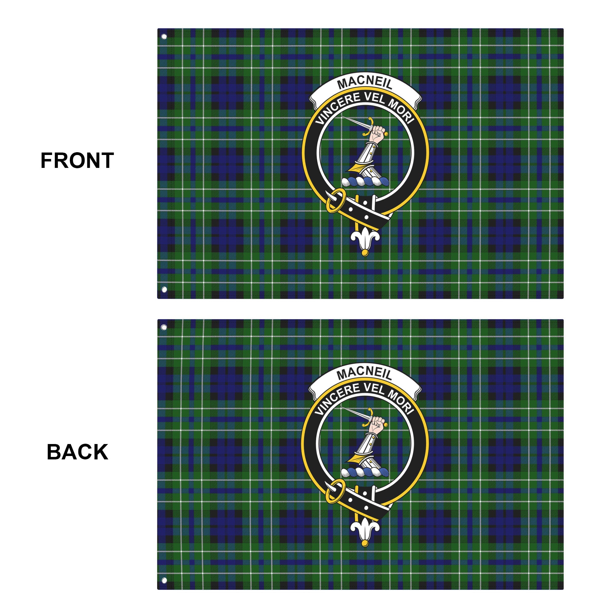 MacNeil of Colonsay Modern Tartan Crest House Flag