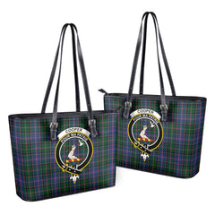 Cooper Tartan Crest Leather Tote Bag