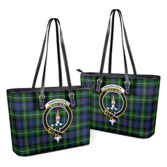 Kirkpatrick Tartan Crest Leather Tote Bag