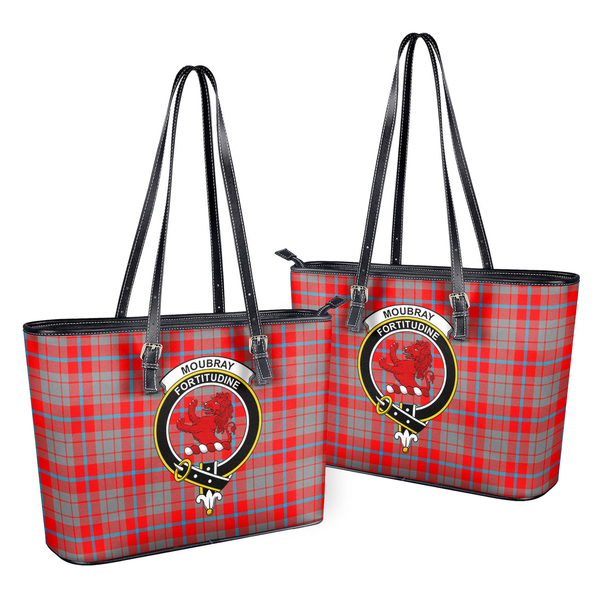 Moubray Tartan Crest Leather Tote Bag