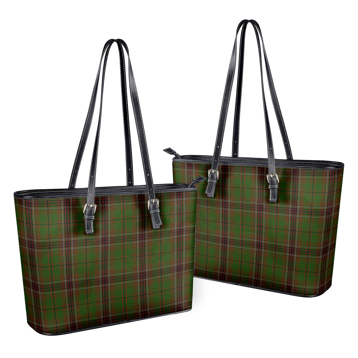 Murphy Tartan Leather Tote Bag