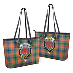 Wilson Ancient Tartan Crest Leather Tote Bag