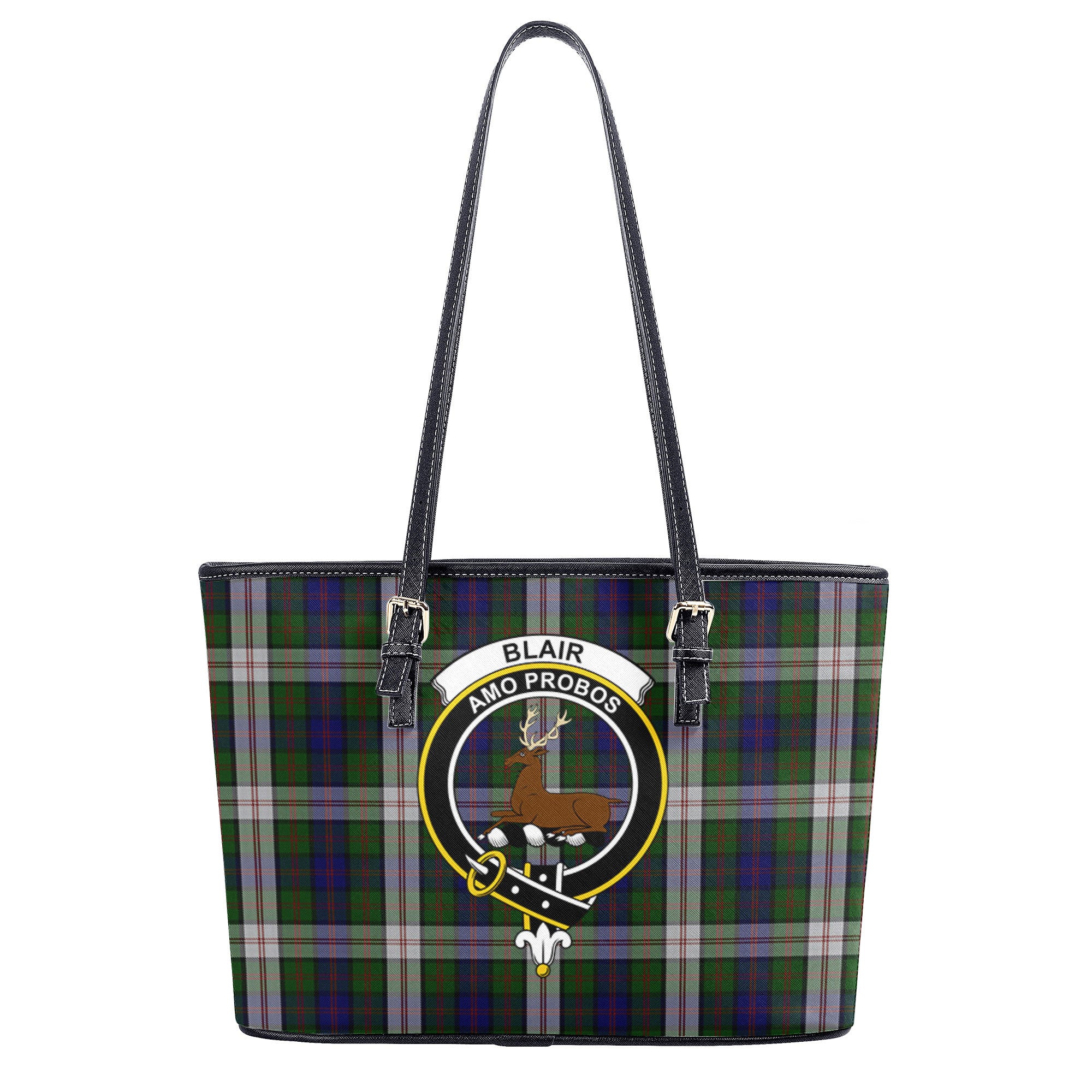 Blair Dress Tartan Crest Leather Tote Bag