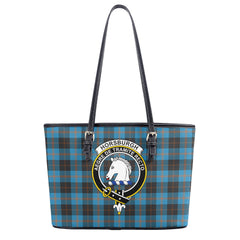 Horsburgh Tartan Crest Leather Tote Bag