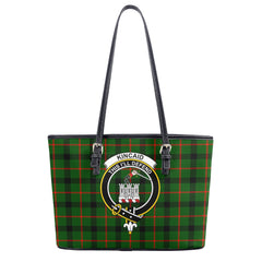 Kincaid Tartan Crest Leather Tote Bag