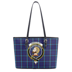 Kirkcaldy Tartan Crest Leather Tote Bag