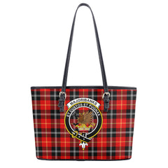 Majoribanks Tartan Crest Leather Tote Bag