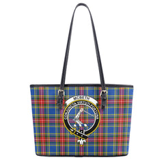 McBeth Modern Tartan Crest Leather Tote Bag