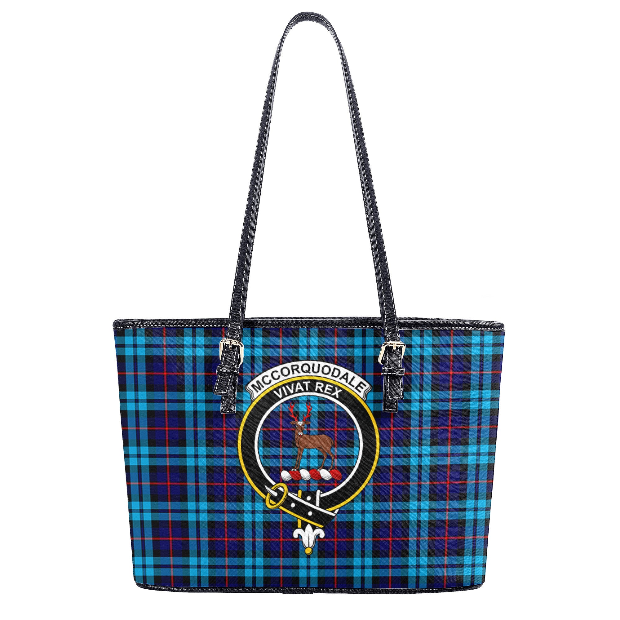 McCorquodale Tartan Crest Leather Tote Bag