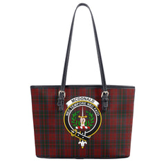 McDonald of Glencoe Tartan Crest Leather Tote Bag