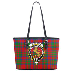 McIntosh Modern Tartan Crest Leather Tote Bag