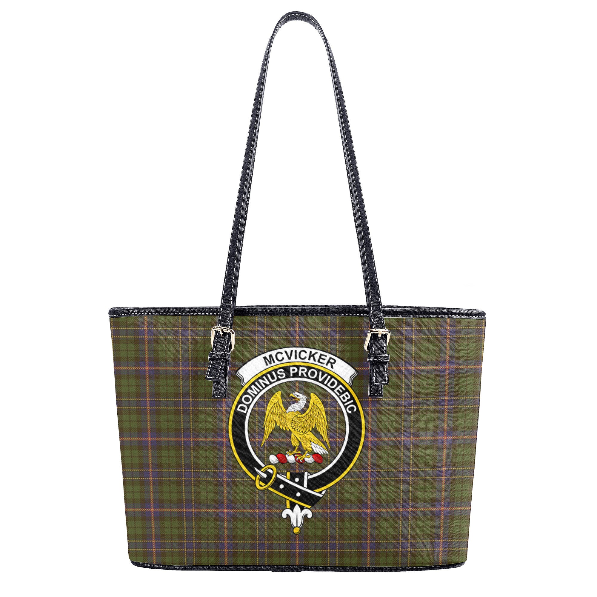 McVicker Tartan Crest Leather Tote Bag