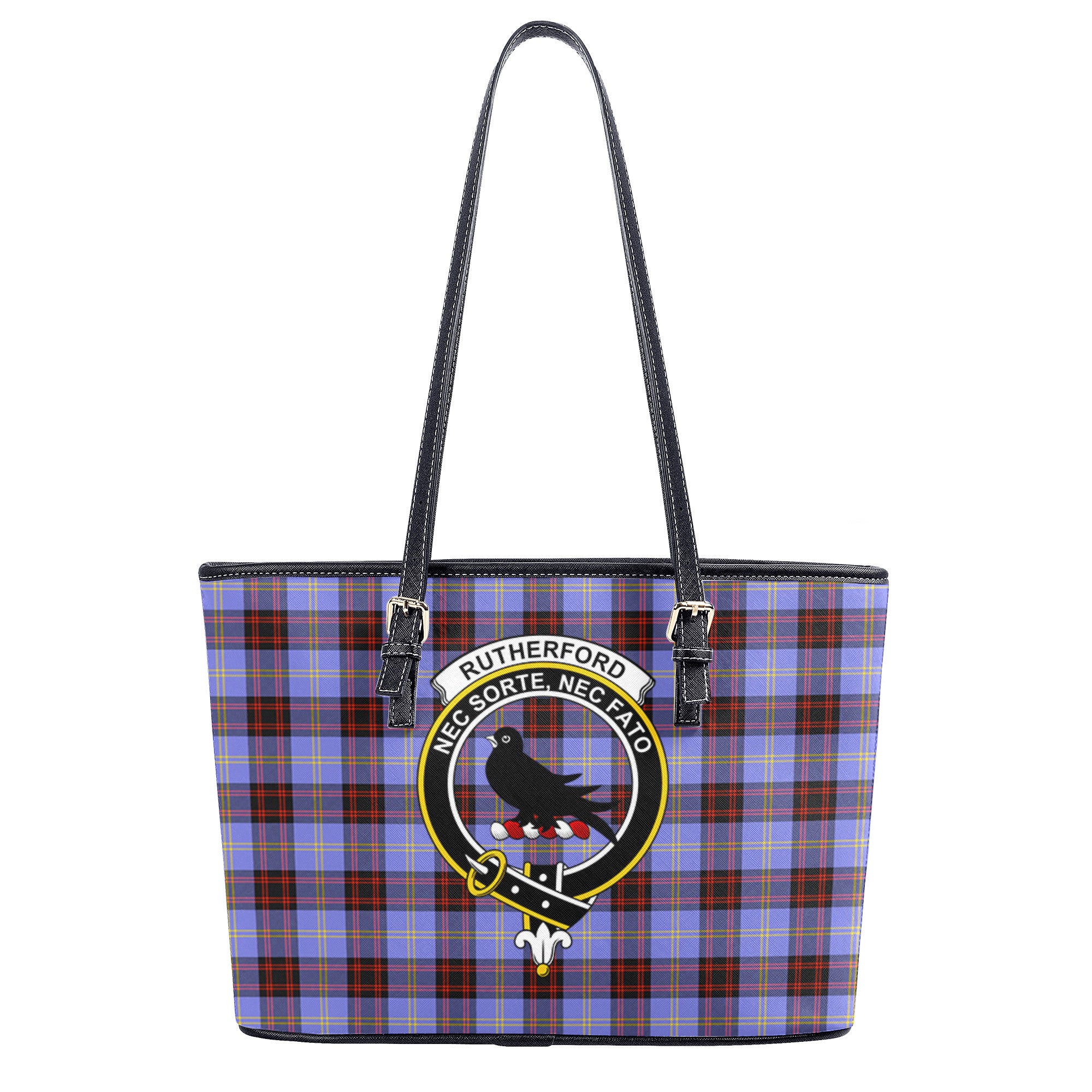 Rutherford Tartan Crest Leather Tote Bag