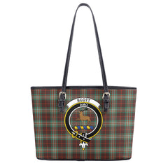 Scott Brown Ancient Tartan Crest Leather Tote Bag