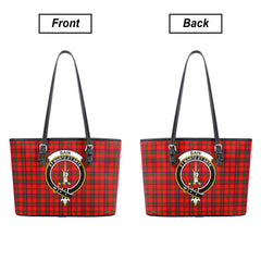 Bain Tartan Crest Leather Tote Bag