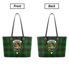 Beveridge Tartan Crest Leather Tote Bag