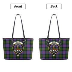 Blair Modern Tartan Crest Leather Tote Bag