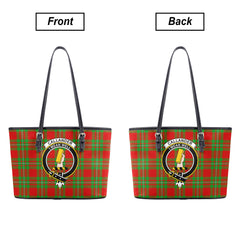 Callander Tartan Crest Leather Tote Bag